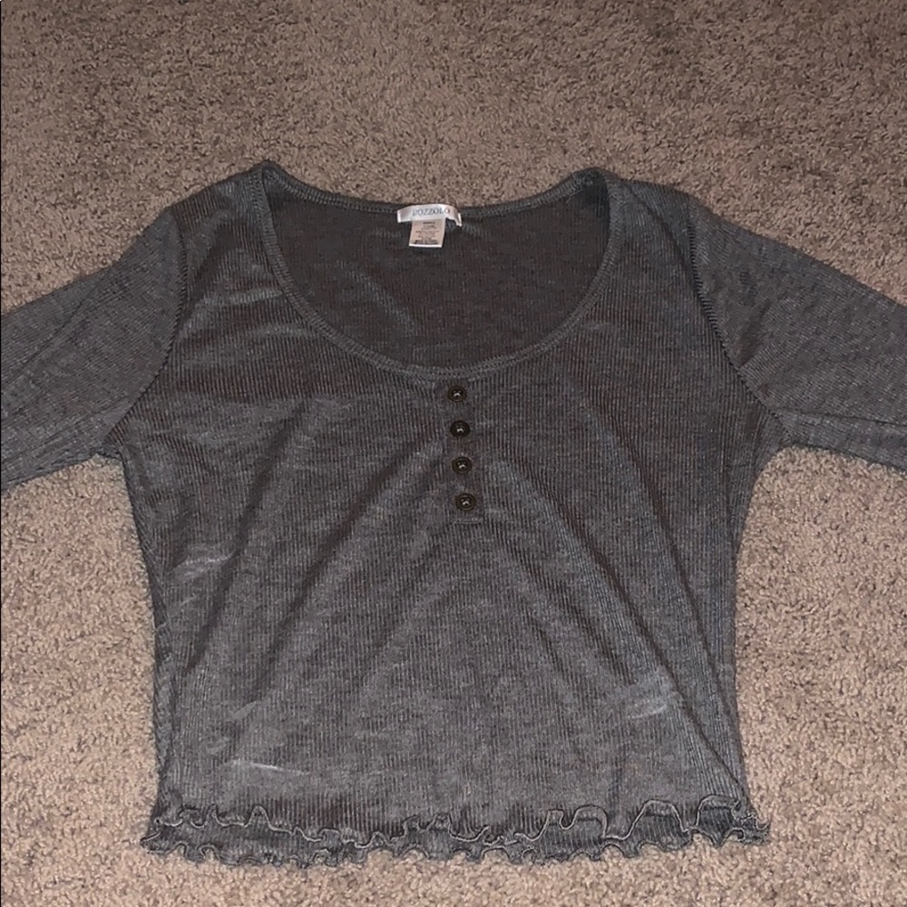 long sleeve crop top